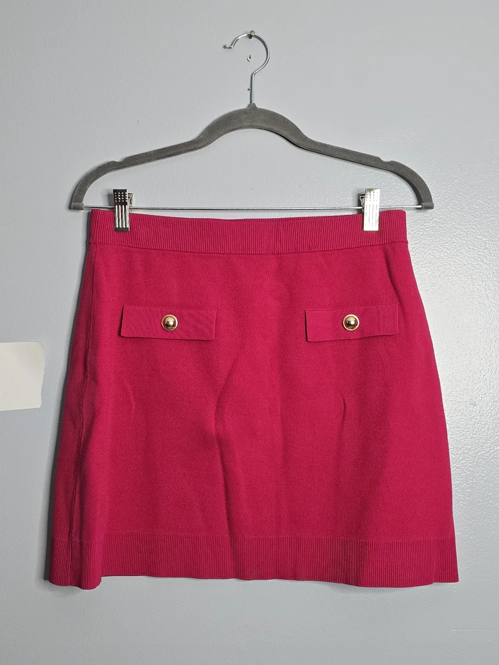MICHAEL Michael Kors Cerise Pink Button Knit Mini Skirt